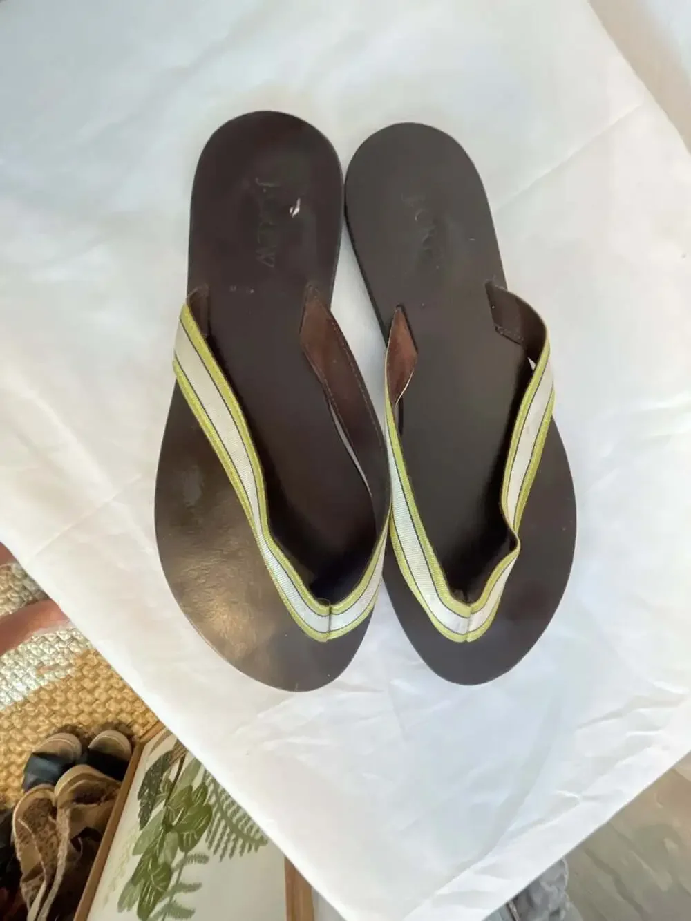 J.Crew Italian Leather Thong Sandals Size 8 Made in Italy